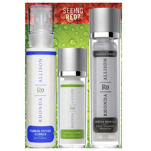 Rhonda Allison Rosacea - Seeing Red, 1 set Rhonda Allison Rosacea - Seeing Red on white background