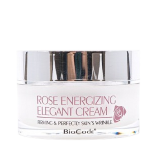 Bio Code Rose Energizing Elegant Cream on white background