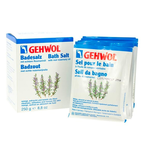 Gehwol Rosemary Bath Salt on white background