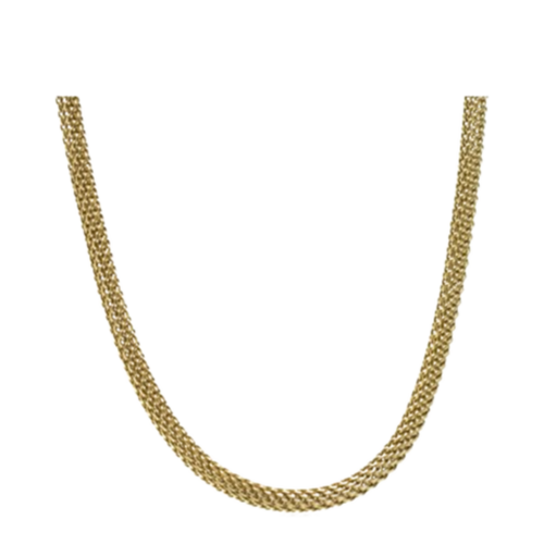 Blomdahl Round Mesh Necklace - Gold (40-46cm) on white background