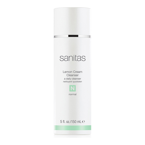 Sanitas Lemon Cream Cleanser on white background