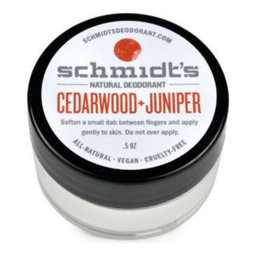 Schmidts Natural Deodorant Jar (Travel Size) - Cedarwood + Juniper, 14.2g/0.5 oz Schmidts Natural Deodorant Jar - Cedarwood + Juniper on white background