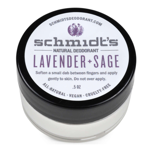 Schmidts Natural Deodorant Jar (Travel Size) - Lavender + Sage, 14.2g/0.5 oz Schmidts Natural Deodorant Jar - Lavender + Sage on white background