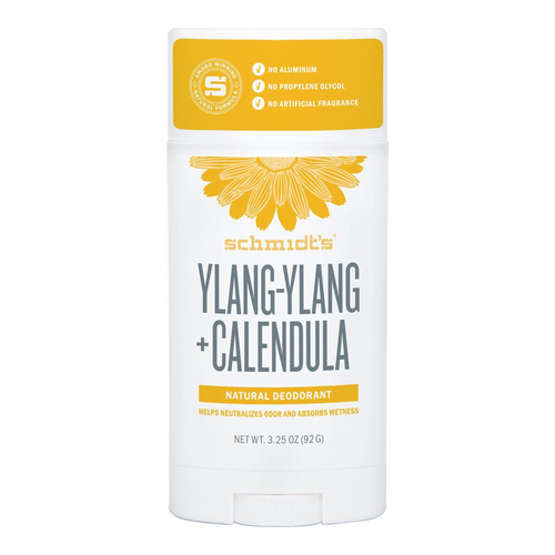 Schmidts Natural Deodorant Stick (Travel Size) - Ylang-Ylang + Calendula, 19.8g/0.7 oz Schmidts Natural Deodorant Stick - Ylang-Ylang + Calendula on white background
