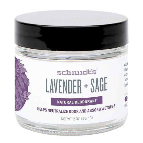 Schmidts Natural Deodorant Jar (Travel Size) - Lavender + Sage, 14.2g/0.5 oz Schmidts Natural Deodorant Jar - Lavender + Sage on white background