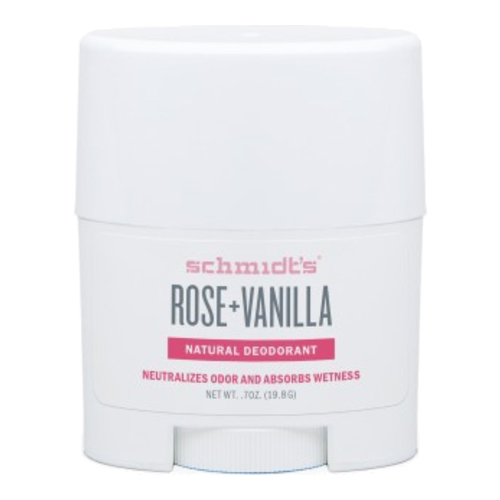 Schmidts Natural Deodorant Stick (Travel Size) - Rose + Vanilla, 19.8g/0.7 oz