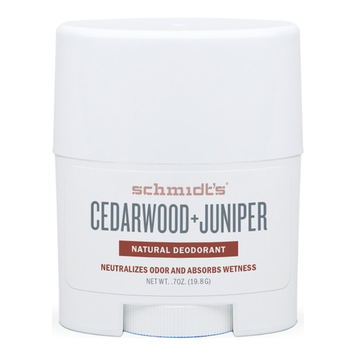 Schmidts Natural Deodorant Stick (Travel Size) - Cedarwood + Juniper, 19.8g/0.7 oz