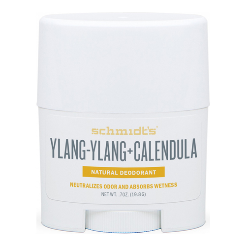 Schmidts Natural Deodorant Stick (Travel Size) - Ylang-Ylang + Calendula, 19.8g/0.7 oz Schmidts Natural Deodorant Stick - Ylang-Ylang + Calendula on white background