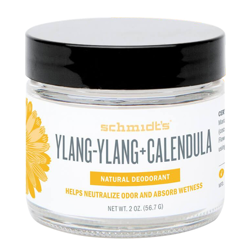 Schmidts Natural Deodorant Jar - Ylang Ylang + Calendula on white background