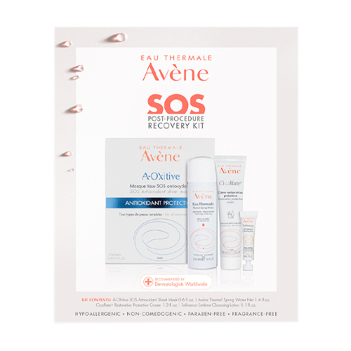 Avene SOS Post-Procedure Kit, 1 set Avene SOS Post-Procedure Kit on white background