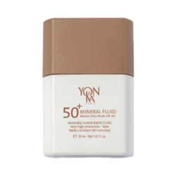 SPF 50+ Mineral Fluid on white background