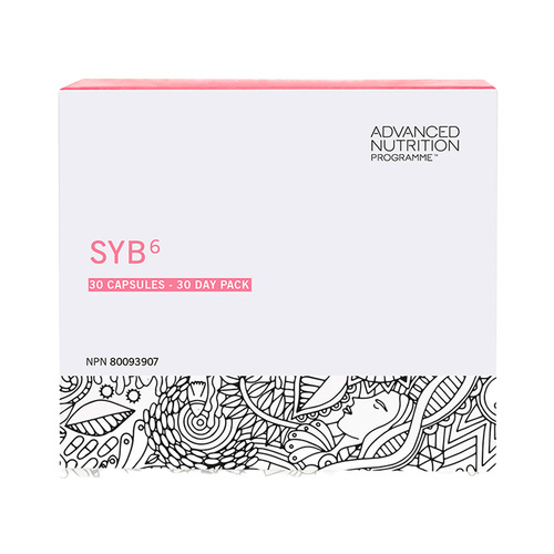 Advanced Nutrition Programme SYB6, 30 capsules Advanced Nutrition Programme SYB6 on white background