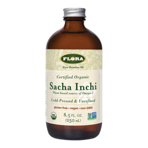 Flora Sacha Inchi Oil, 250ml/8.45 fl oz Flora Sacha Inchi Oil on white background
