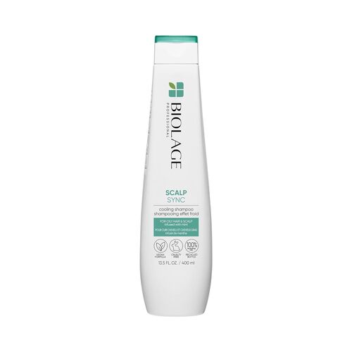 Biolage Scalp Sync Cooling Mint Shampoo for Oily Hair and Scalp, 400ml/13.53 fl oz Biolage Scalp Sync Cooling Mint Shampoo for Oily Hair and Scalp on white background