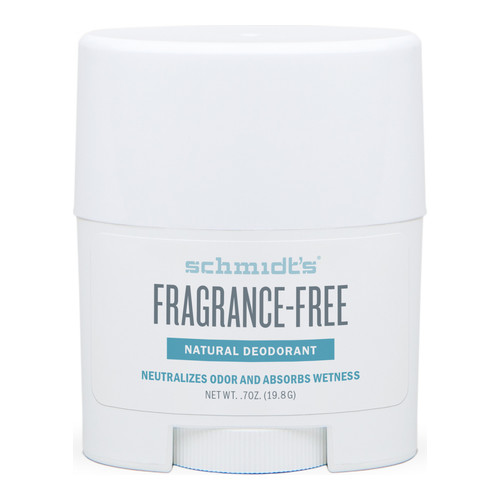 Schmidts Natural Deodorant Stick (Travel Size) - Fragrance-Free, 19.8g/0.7 oz
