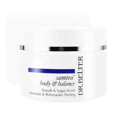 Seasalt and Sugar Scrub on white background