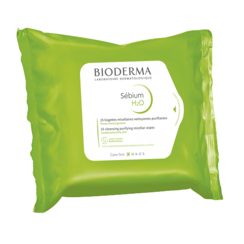 Bioderma Sebium H2O Wipes, 25 sheets Bioderma Sebium H2O Wipes on white background
