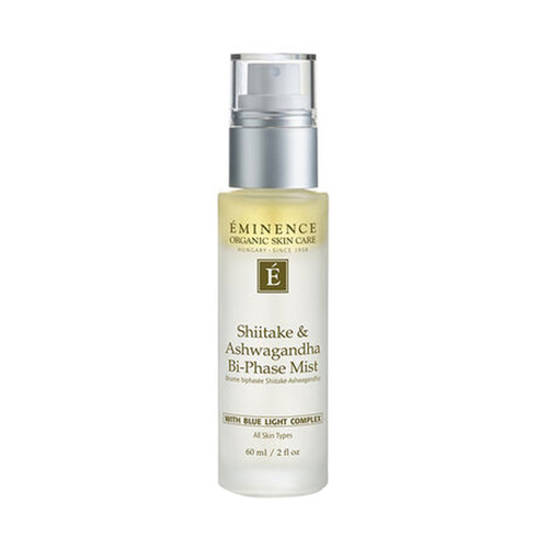 Eminence Organics Shiitake and Ashwagandha Bi-Phase Mist, 60ml/2 fl oz Eminence Organics Shiitake and Ashwagandha Bi-Phase Mist on white background