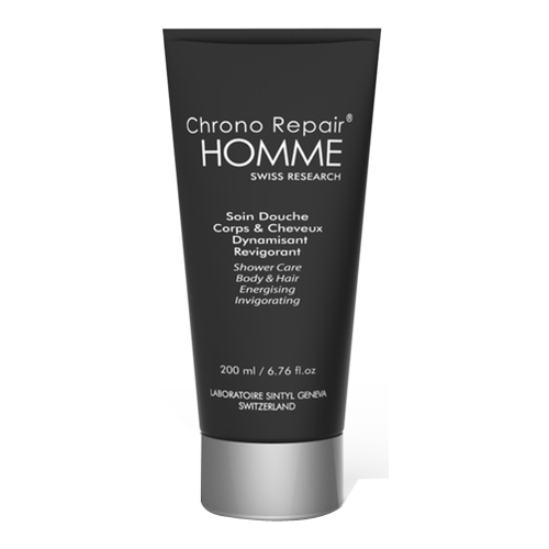 Physiodermie Chrono Repair Homme Shower Care Body and Hair on white background
