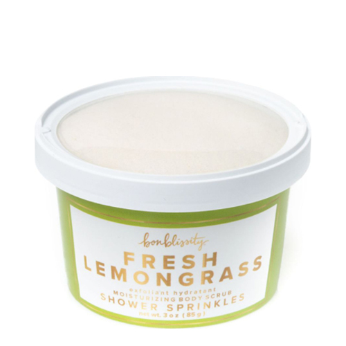 Bonblissity Shower Sprinkles - Fresh Lemongrass, 85g/3 oz Bonblissity Shower Sprinkles - Fresh Lemongrass on white background