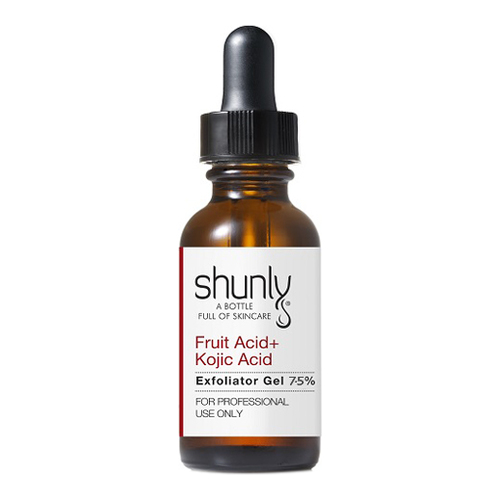 Shunly Fruit Acid + Kojic Acid Exfoliator Gel 7.5% on white background