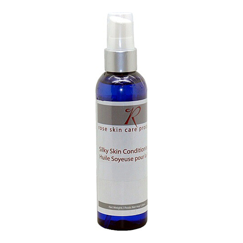 Rose Skin Care Silky Skin Conditioning Oil on white background