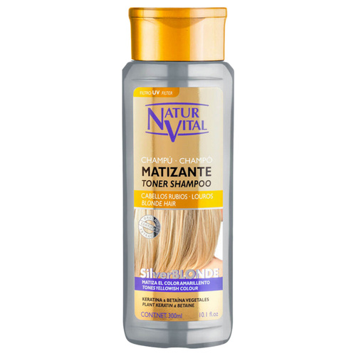Natur Vital Silver Blonde Shampoo on white background