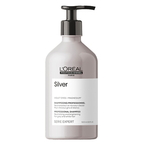 L'oreal Professional Paris Silver Shampoo, 500ml/16.9 fl oz Loreal Professional Paris Silver Shampoo on white background