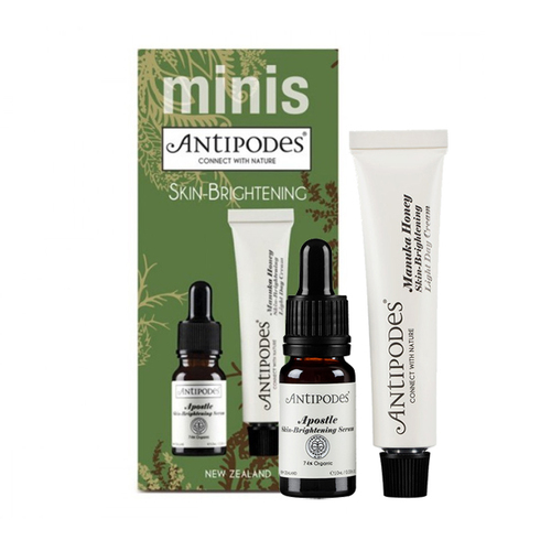 Antipodes  Skin-Brightening Minis - Apostle Serum and Manuka Honey Skin Brightening Day Cream, 1 set