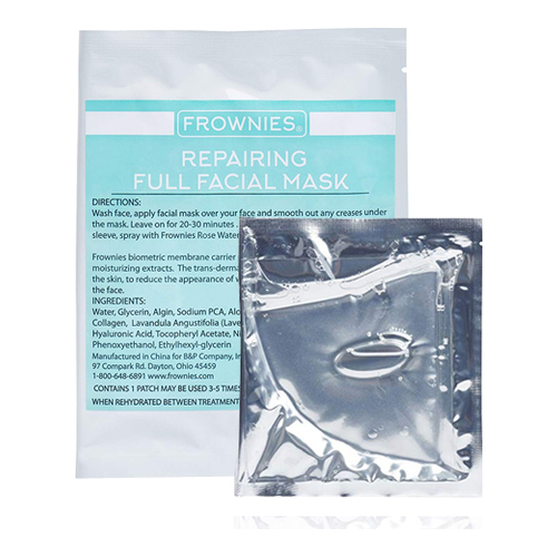 Frownies Skin Repairing Full Face Mask on white background