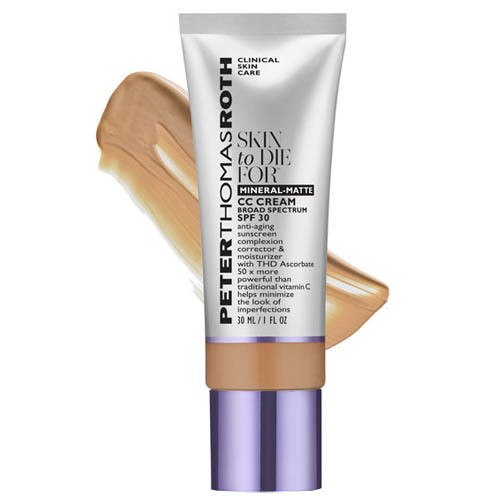 Peter Thomas Roth Skin To Die For Mineral-Matte CC Cream Broad Spectrum SPF 30 - Light, 30ml/1 fl oz Peter Thomas Roth Skin To Die For Mineral-Matte CC Cream Broad Spectrum SPF 30 - Medium on white background