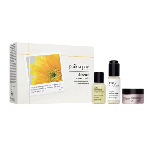 Philosophy Skincare Essentials Gift Set Trio on white background