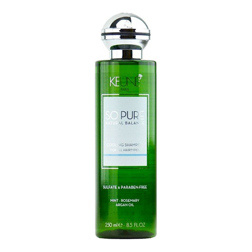 Keune So Pure Cooling Shampoo on white background