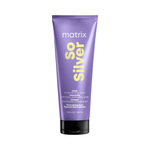 Matrix So Silver Triple Power Toning Hair Mask for Blonde and Silver Hair, 200ml/6.76 fl oz Matrix So Silver Triple Power Toning Hair Mask for Blonde and Silver Hair on white background