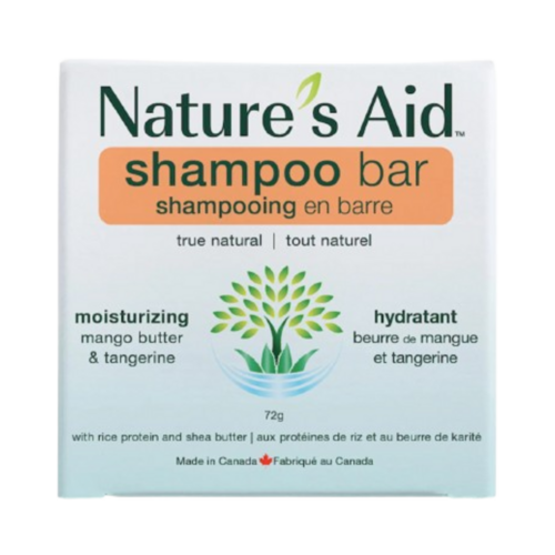 Nature's Aid Solid Shampoo Bar - Mango and Tangerine, 72g/2.54 oz Natures Aid Solid Shampoo Bar - Mango and Tangerine on white background
