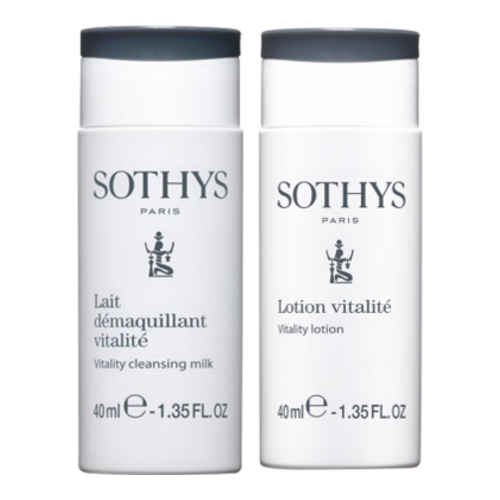 Sothys Vitality Cleansing Duo (Travel Size), 2 x 40ml/1.35 fl oz Naturally Yours Sothys Vitality Cleansing Duo (Travel Size) on white background