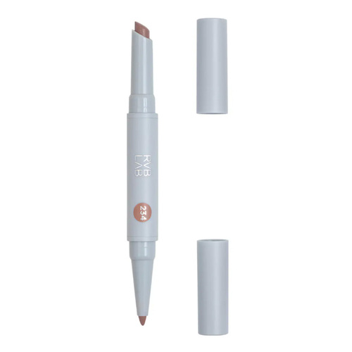 RVB Lab Soulmate Lip Duo: Pencil and Shiny Radiant Pencil Duo #234 Honey Biege and Nude, 1 pieces RVB Lab Soulmate Lip Duo: Pencil and Shiny Radiant Pencil Duo #234 Honey Biege and Nude on white background
