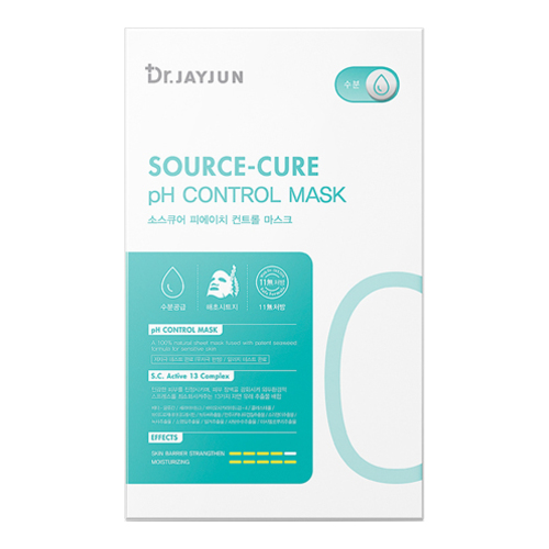 JAYJUN Source-Cure Ph Control Mask (25ml x 5 sheets), 1 sheet JAYJUN Source-Cure Ph Control Mask (25ml x 5 sheets) on white background