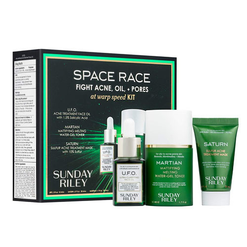 Sunday Riley Space Race Fight Acne, Oil, and Pores Kit, 1 set