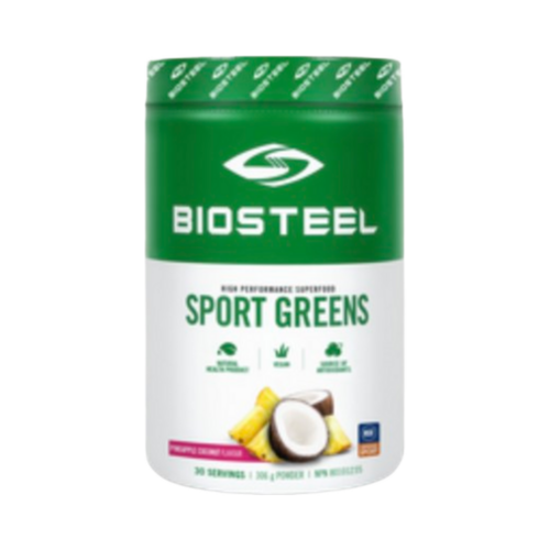 BioSteel Sports Greens Pineapple Coconut on white background