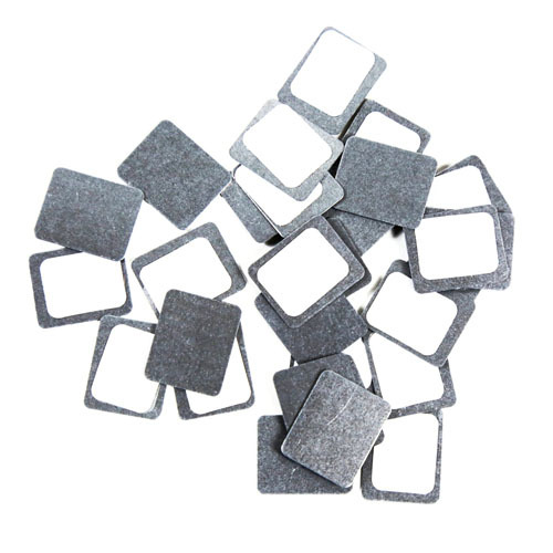 Z Palette Square Metal Stickers on white background