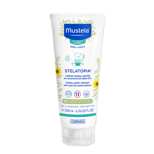 Mustela Stelatopia Emollient Cream, 200ml/6.7 fl oz Mustela Stelatopia Emollient Cream on white background