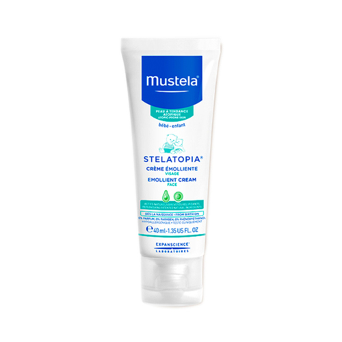 Mustela Stelatopia Emollient Face Cream, 40ml/1.35 fl oz Mustela Stelatopia Emollient Face Cream on white background
