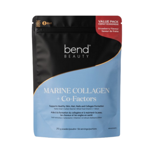 Bend Beauty Strawberry Marine Collagen + Co-Factors, 292g/10.3 oz Bend Beauty Strawberry Marine Collagen + Co-Factors on white background