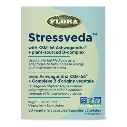 Flora Stressveda, 30 capsules Flora Stressveda on white background