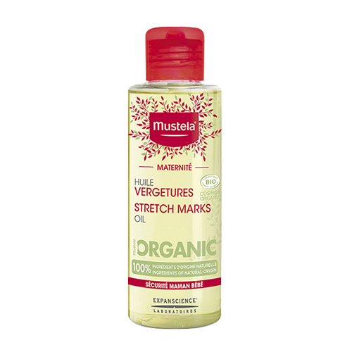 Mustela Stretch Marks Prevention Oil on white background