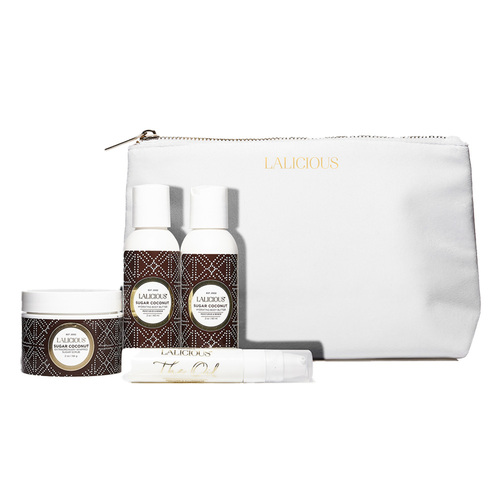 LaLicious Sugar Coconut Travel Set on white background