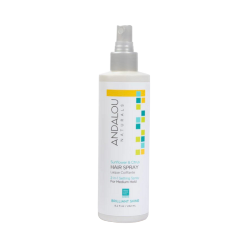 Andalou Naturals Sunflower and Citrus Brilliant Shine Shampoo on white background