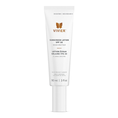 VivierSkin Sunscreen Lotion SPF 30 on white background