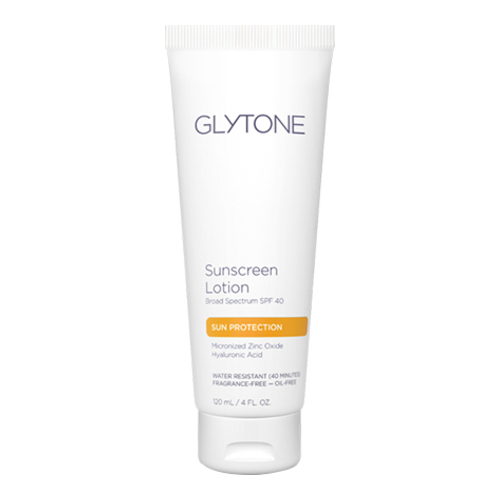 Glytone Sunscreen Lotion SPF 40 on white background